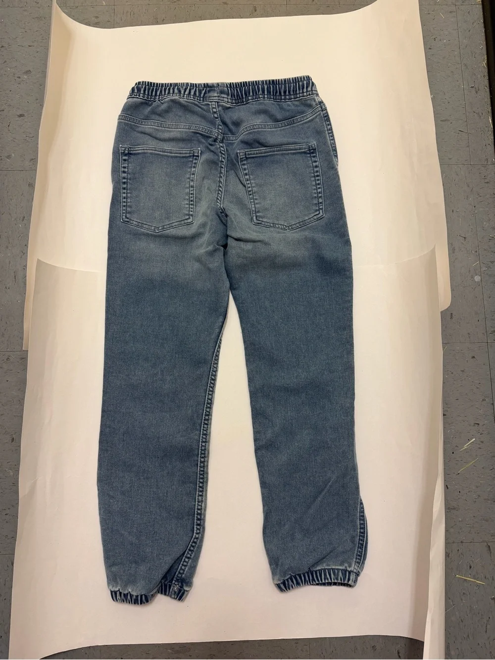GAP Two-Tone Denim Jogger Pants - Light Blue & Dark Blue